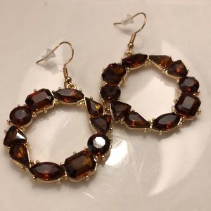 Brown Gold Earrings